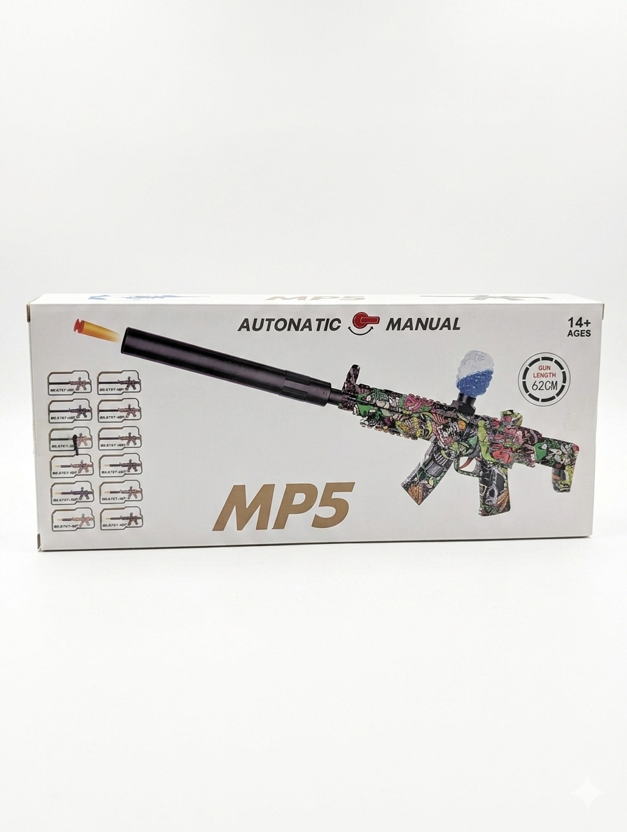 Sticker Camo Gel Blaster Gun β Electric Automatic Water Bead Gun (Rechargeable, 51CM)