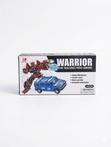 Warrior Auto Transformer Car – 360° Transforming Robot with Lights &amp; Music