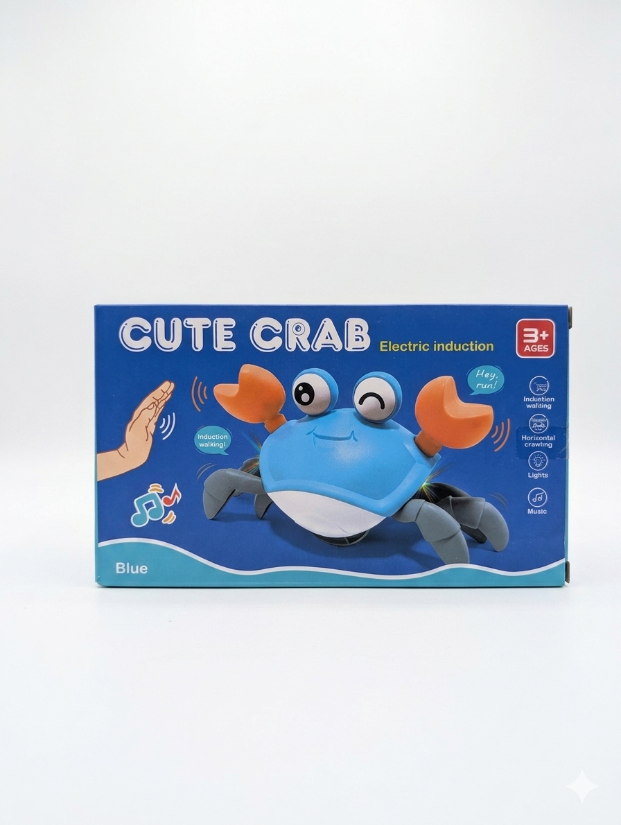 Cute Crab Dancing Toy – Smart Obstacle Avoidance with Music &amp; Lights