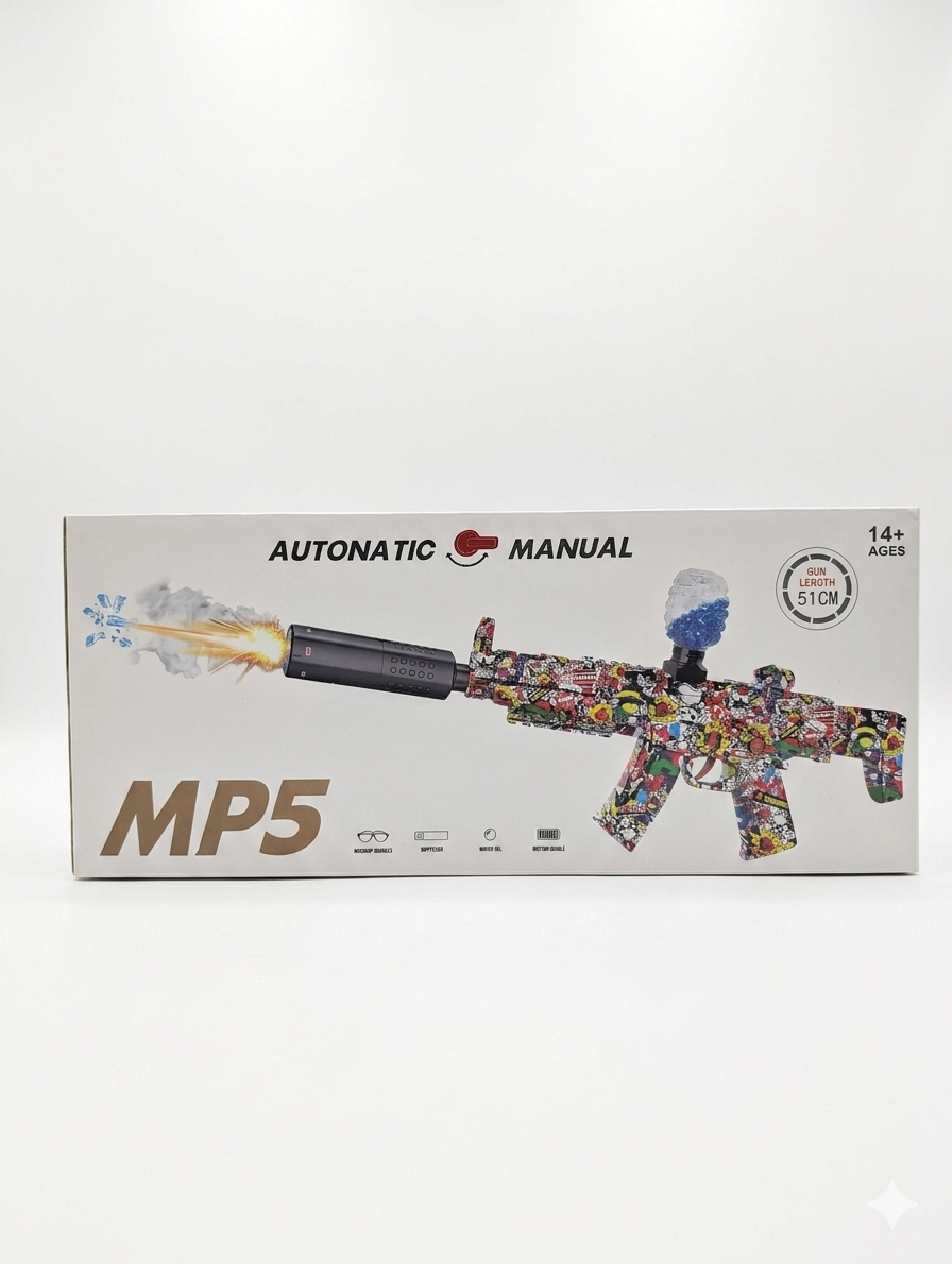 Sticker Camo Gel Blaster Gun – Electric Automatic Water Bead Gun (Rechargeable, 51CM)