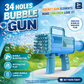 34 Holes Bubble Gun – Automatic Bubble Blaster for Kids