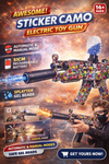 Sticker Camo Gel Blaster Gun – Electric Automatic Water Bead Gun (Rechargeable, 51CM)